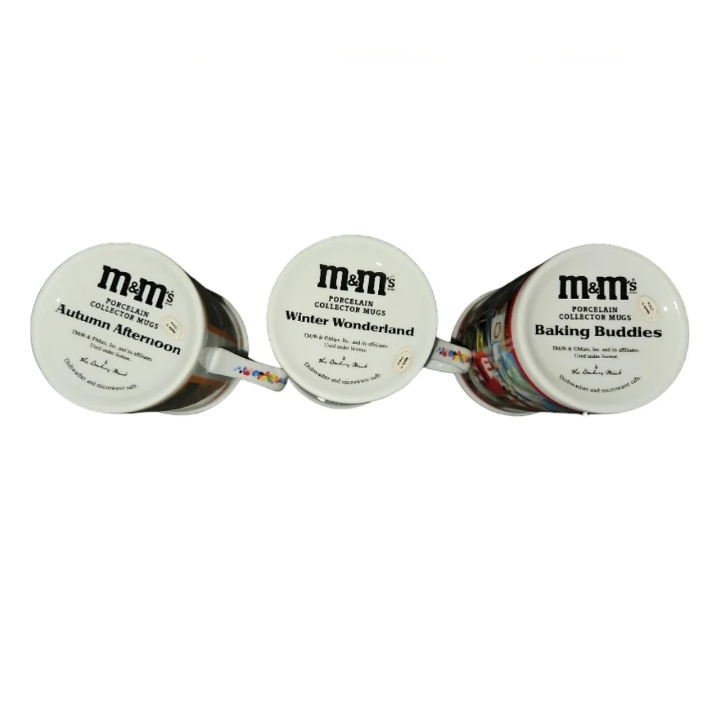 12PC Danbury Mint M&M's Porcelain Collector Mugs Complete Set - Picture 9 of 9